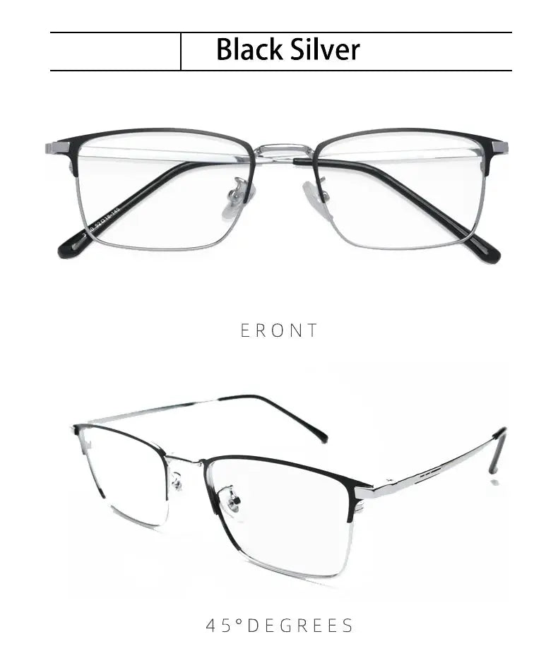 Unisex Square Full Rim Alloy Reading Glasses 3160 — view 11 | Rx Spectacle