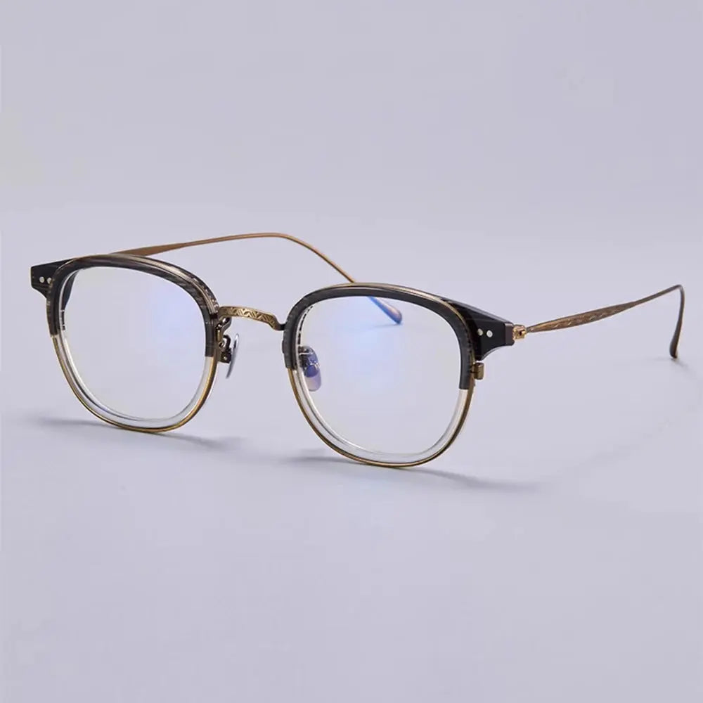 Women's Square Full Rim Titanium Prescription Glasses 72543 — view 1 | Rx Spectacle