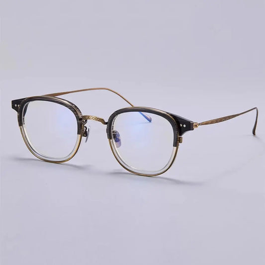 Women's Square Full Rim Titanium Prescription Glasses 72543 — view 1 | Rx Spectacle