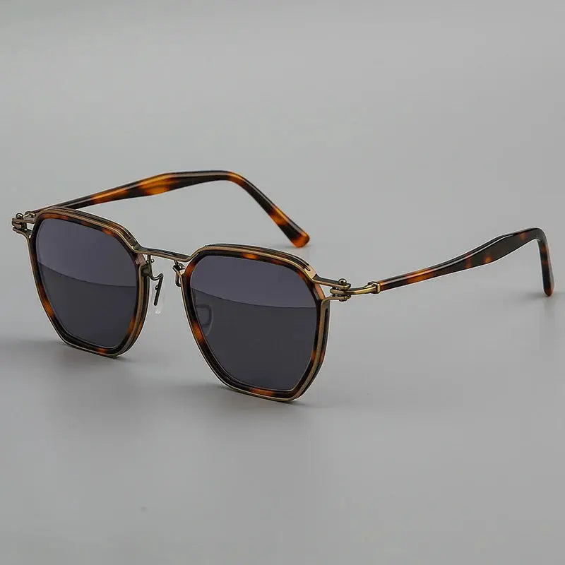 Men's Polygon Full Rim Titanium Oversized Prescription Glasses 58672 — view 6 | Rx Spectacle