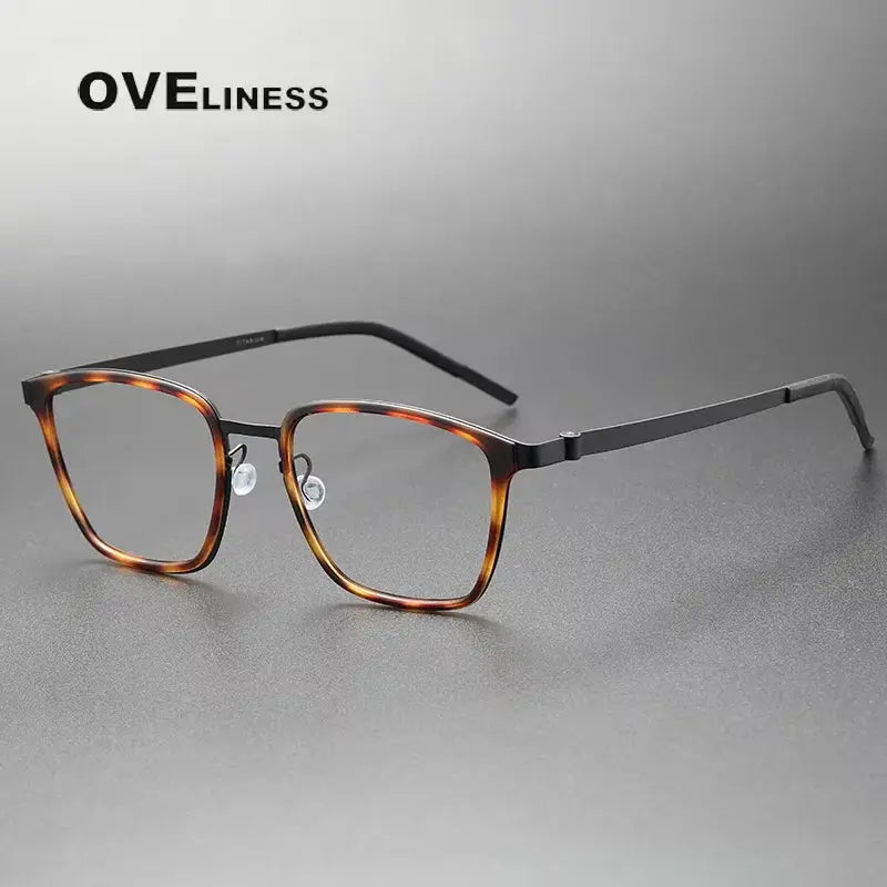 Unisex Square Full Rim Titanium Oversized Prescription Glasses 599749 — view 7 | Rx Spectacle