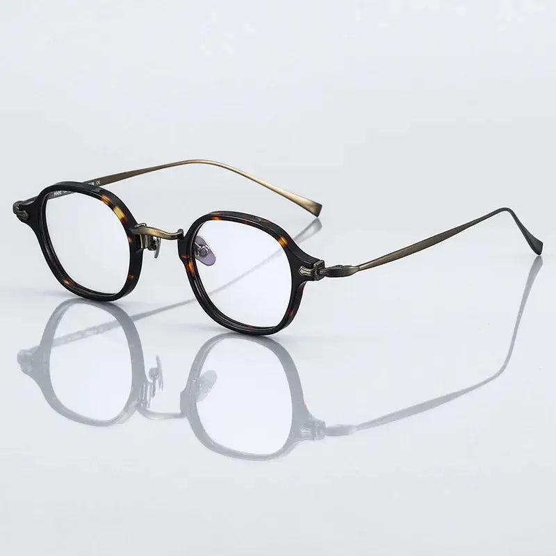 Unisex Square Full Rim Titanium Prescription Glasses 396183 — view 5 | Rx Spectacle