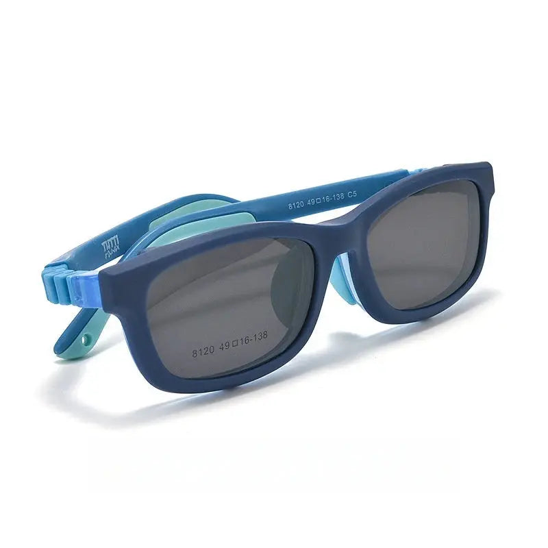 Unisex Square Full Rim Ultem Clip-On Prescription Glasses Y8120 — view 8 | Rx Spectacle