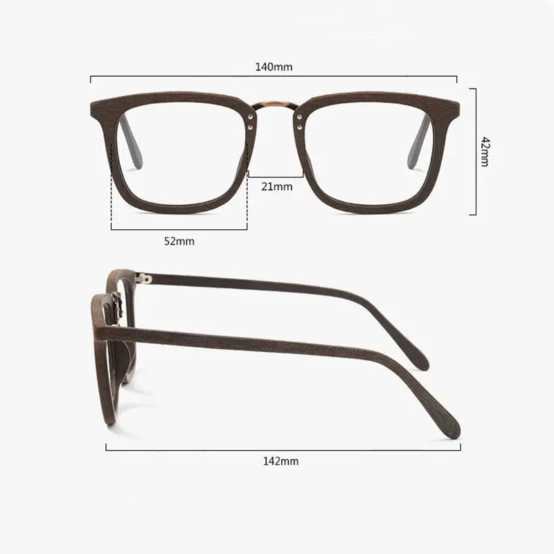 Men's Square Full Rim Alloy Prescription Glasses Ps7055 — view 5 | Rx Spectacle