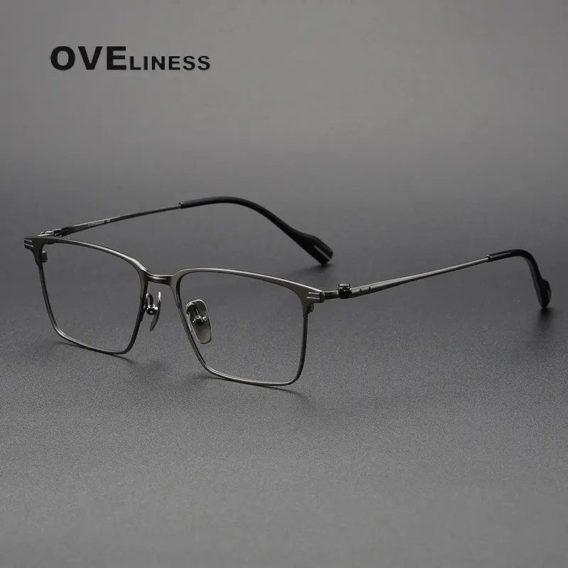 Men's Browline Full Rim Titanium Prescription Glasses 370800 — view 3 | Rx Spectacle