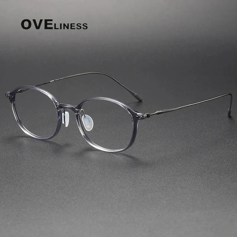 Women's Square Full Rim Titanium Prescription Glasses 928653 — view 4 | Rx Spectacle