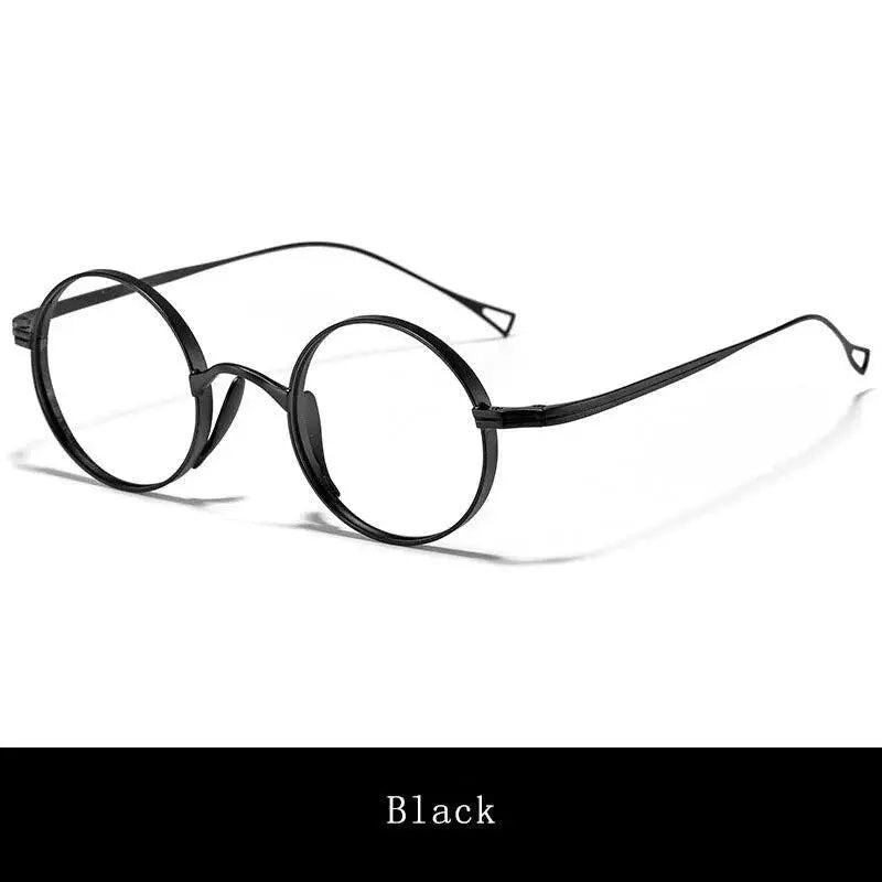Unisex Round Full Rim Titanium Prescription Glasses Ft3001 — view 7 | Rx Spectacle