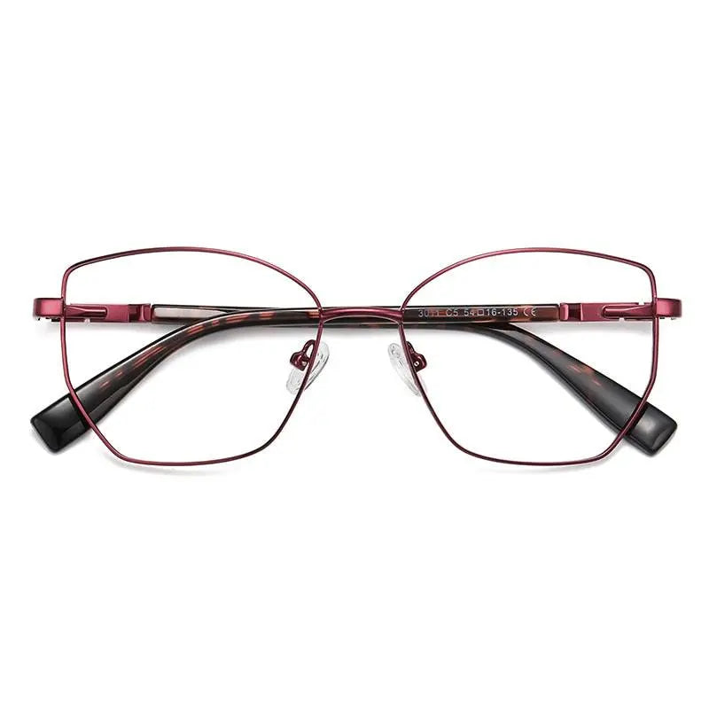 Unisex Square Full Rim Alloy Prescription Glasses 3011 — view 9 | Rx Spectacle