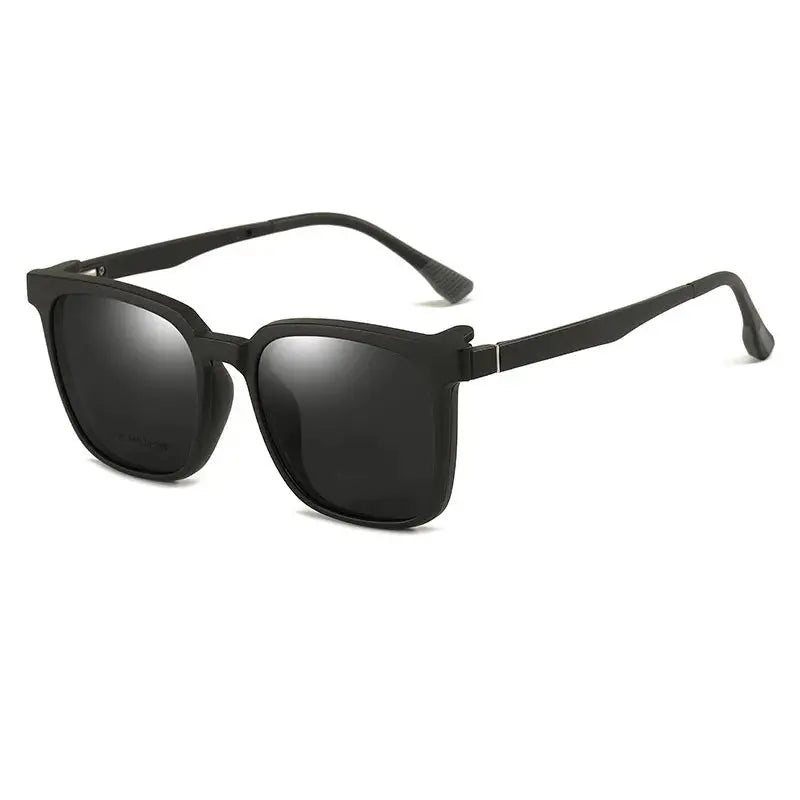 Unisex Square Full Rim Acetate Clip-On Prescription Glasses CX10 — view 6 | Rx Spectacle
