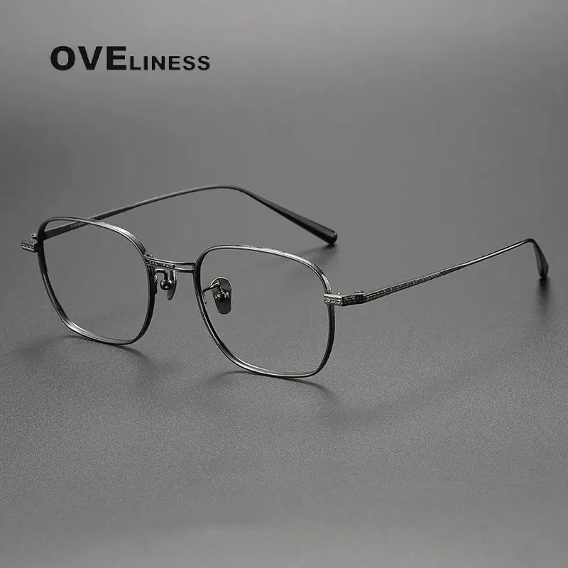 Unisex Polygon Full Rim Titanium Prescription Glasses 369015 — view 4 | Rx Spectacle