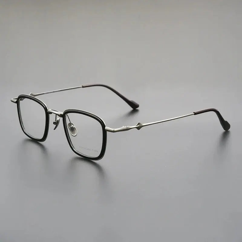 Unisex Square Full Rim Titanium Prescription Glasses M81224 — view 5 | Rx Spectacle