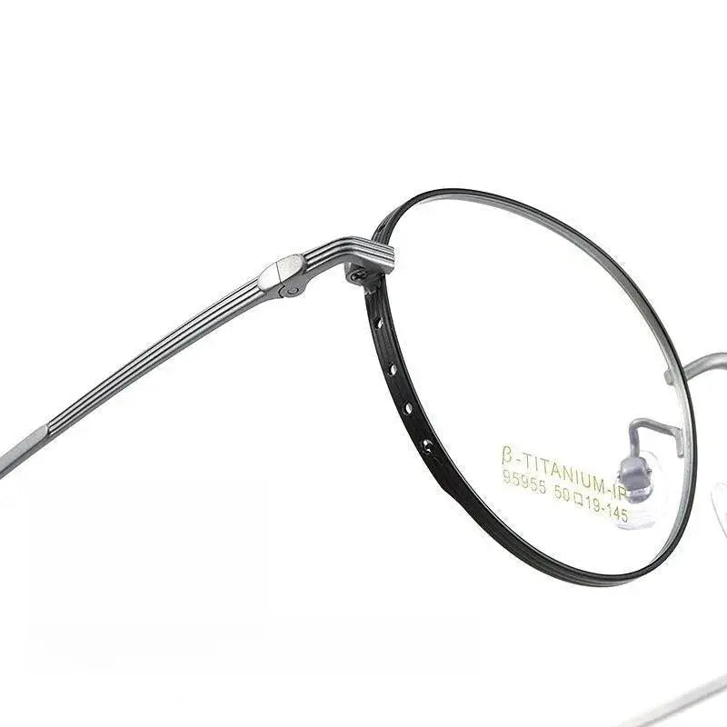 Unisex Round Full Rim Titanium Prescription Glasses 95955bt — view 6 | Rx Spectacle