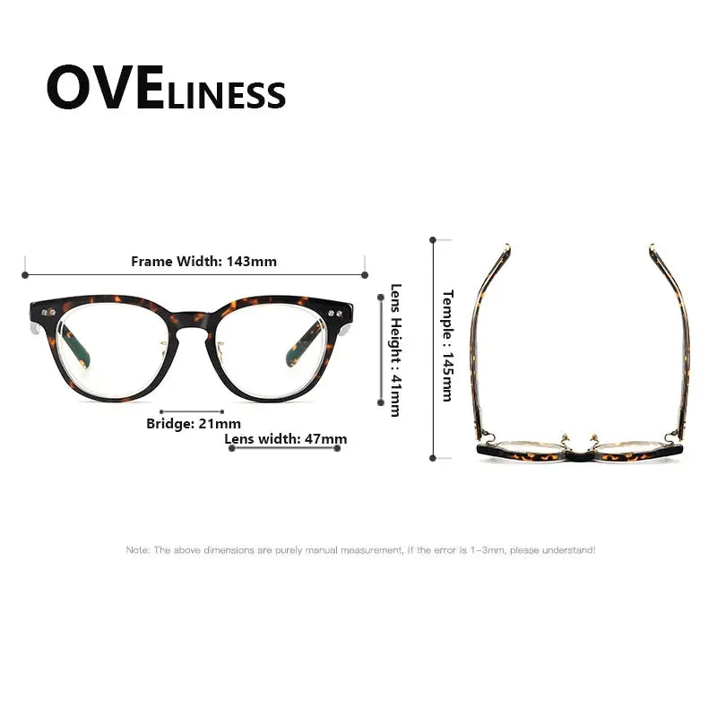Unisex Round Full Rim Acetate Prescription Glasses 36902 — view 3 | Rx Spectacle