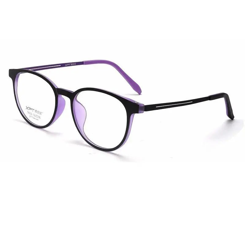 Unisex Round Full Rim Titanium Prescription Glasses 9836xp — view 2 | Rx Spectacle