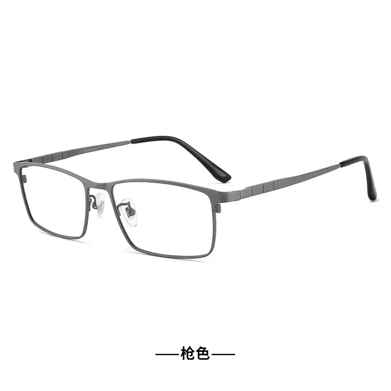 Unisex Browline Full Rim Titanium Prescription Glasses 65023 — view 5 | Rx Spectacle