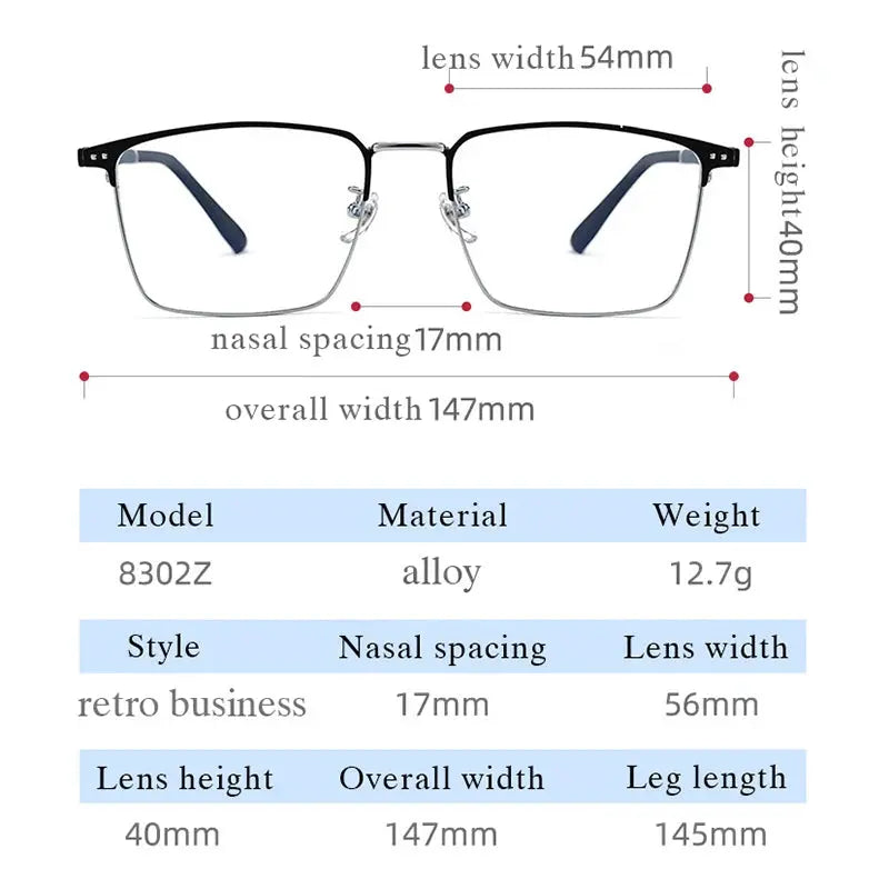 Men's Square Full Rim TR90 Prescription Glasses — view 2 | Rx Spectacle