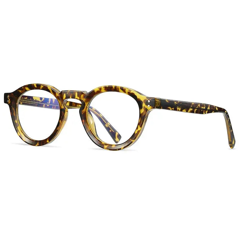 Unisex Round Full Rim Acetate Prescription Glasses Xk2090 — view 13 | Rx Spectacle