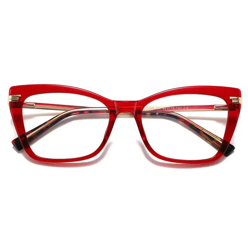 Women's Cat Eye Full Rim TR90 Prescription Glasses 62105 — view 4 | Rx Spectacle