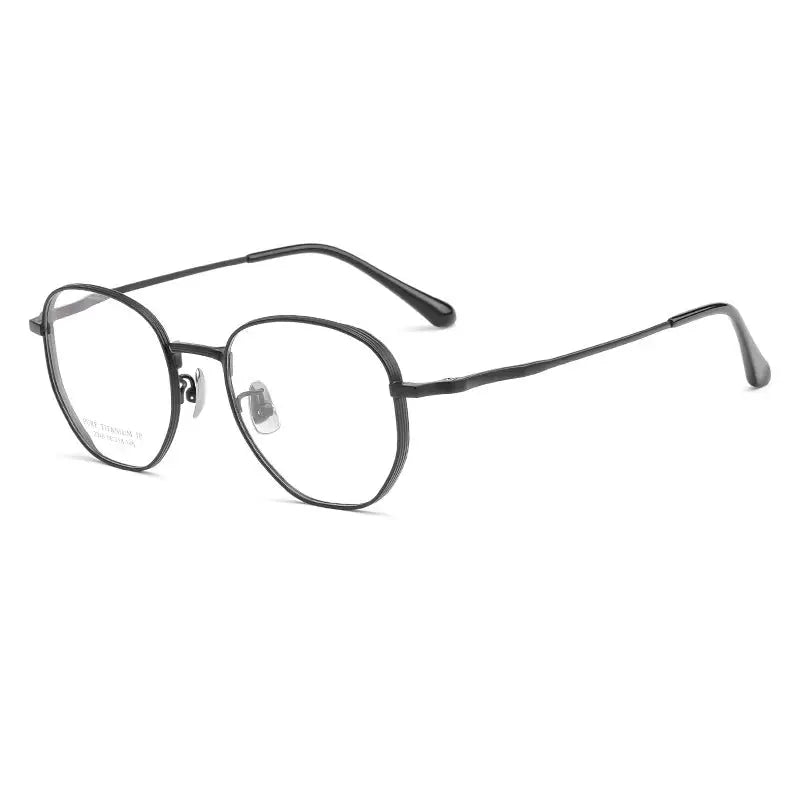Women's Square Full Rim Titanium Prescription Glasses 20484 — view 5 | Rx Spectacle