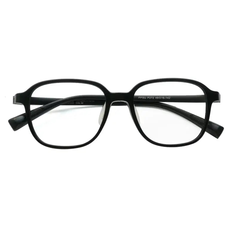 Unisex Square Full Rim Titanium Prescription Glasses P272 — view 8 | Rx Spectacle