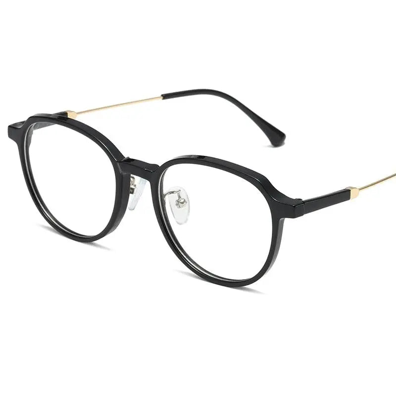 Unisex Round Full Rim Alloy Flat Top Prescription Glasses 81288 — view 9 | Rx Spectacle