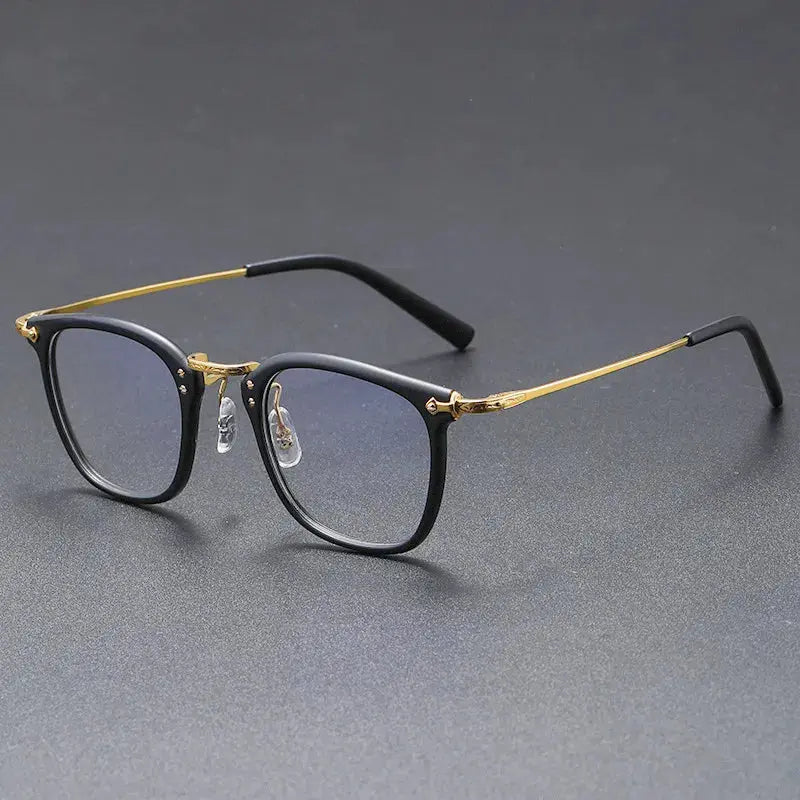 Unisex Square Full Rim Titanium Prescription Glasses G806 — view 8 | Rx Spectacle