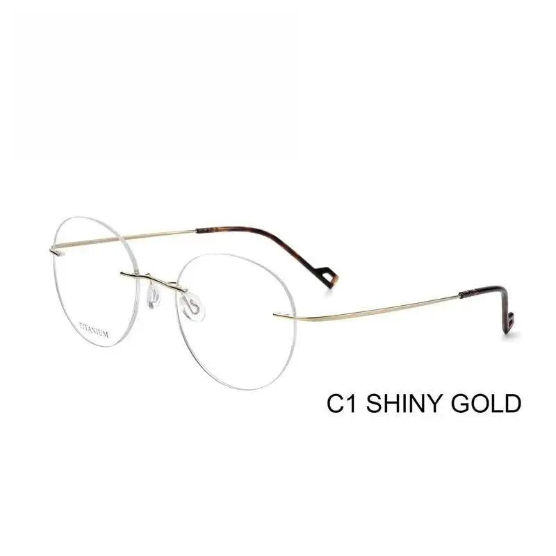 Unisex Round Rimless Titanium Prescription Glasses Rt003a — view 8 | Rx Spectacle