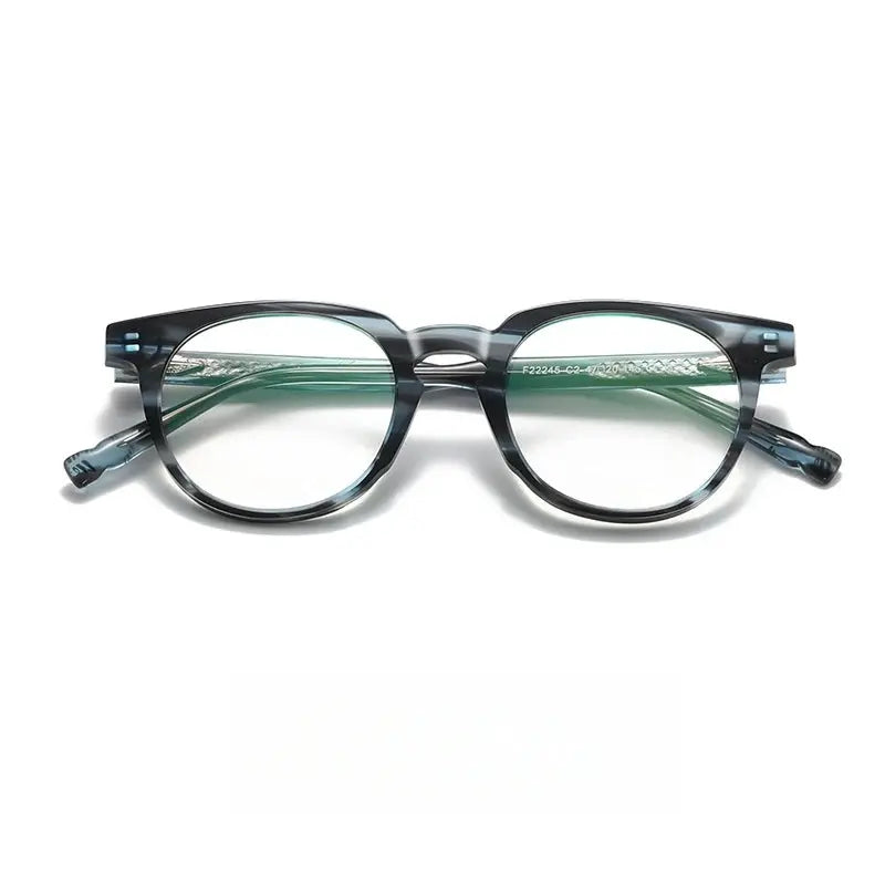 Women's Round Full Rim Acetate Prescription Glasses 622245 — view 4 | Rx Spectacle