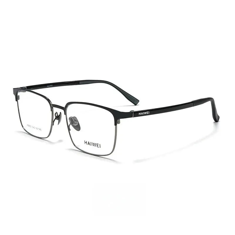 Men's Square Full Rim Alloy Prescription Glasses 460026 — view 6 | Rx Spectacle