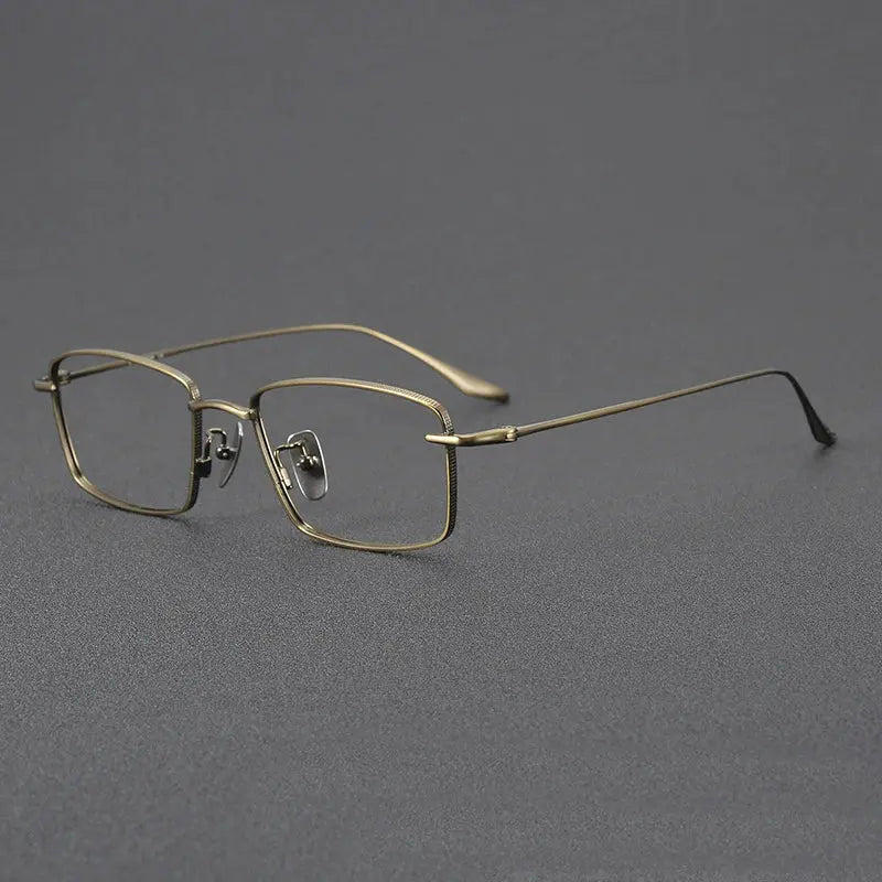 Unisex Browline Full Rim Titanium Prescription Glasses 366175 — view 5 | Rx Spectacle