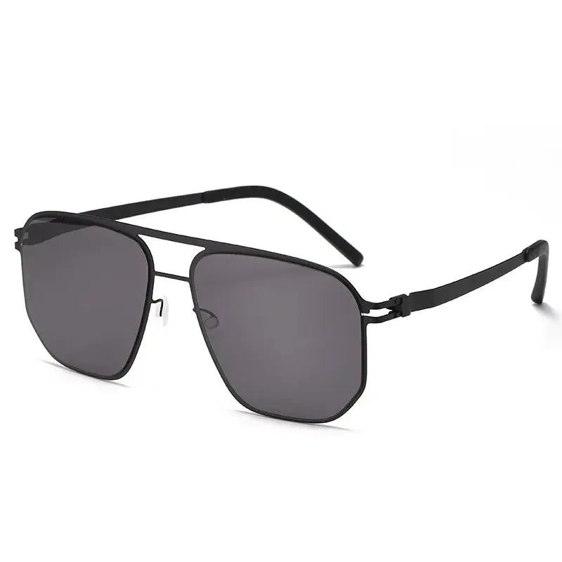 Men's Square Full Rim Stainless Steel Prescription Glasses 396148 — view 4 | Rx Spectacle