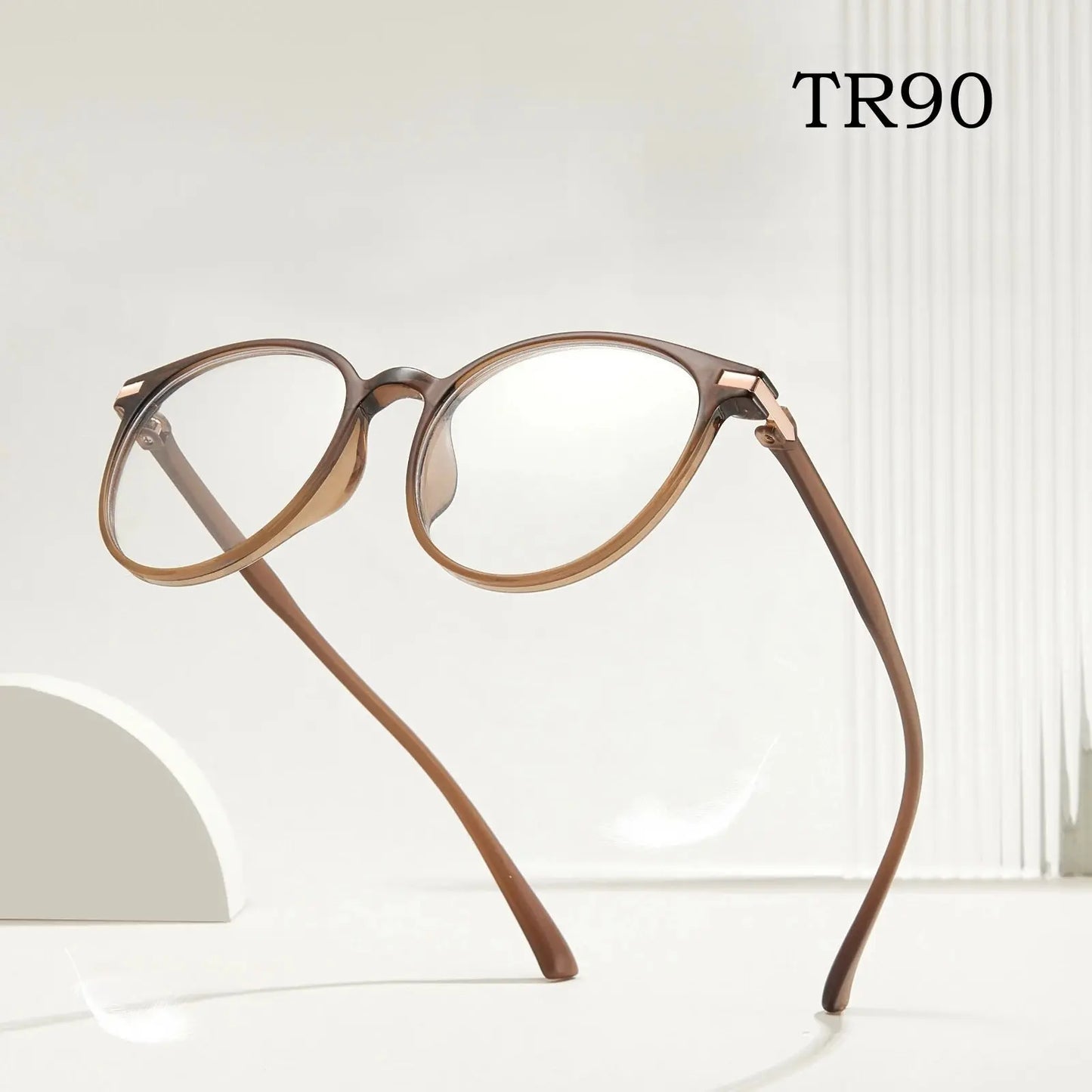 Unisex Round Full Rim TR90 Prescription Glasses Y01151 — view 2 | Rx Spectacle