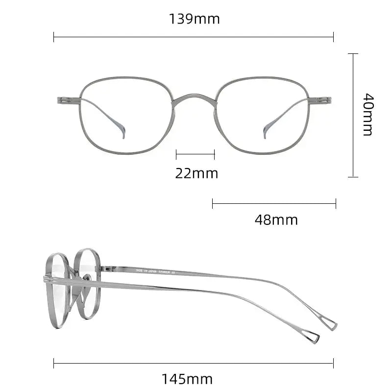 Unisex Round Full Rim Titanium Prescription Glasses 844144 — view 2 | Rx Spectacle