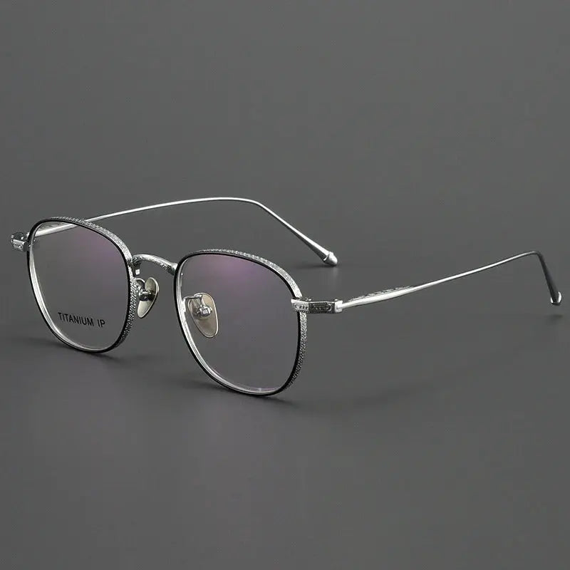 Women's Oval Full Rim Titanium Prescription Glasses 73090 — view 5 | Rx Spectacle