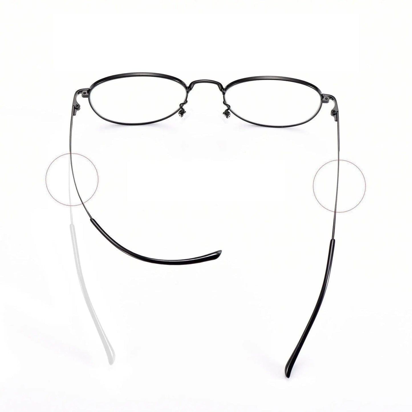 Unisex Round Full Rim Alloy Prescription Glasses 8901 — view 6 | Rx Spectacle