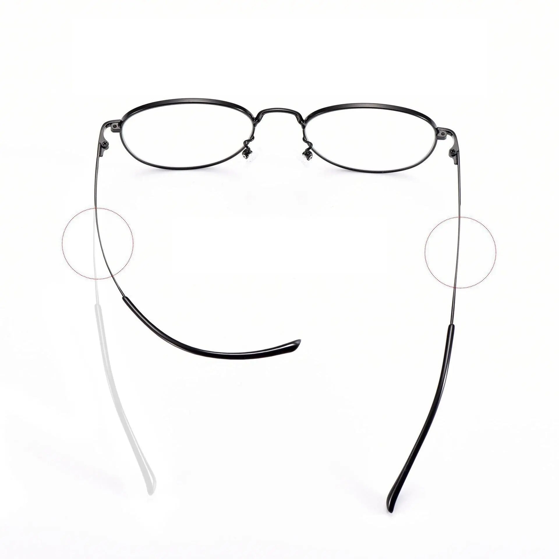 Unisex Round Full Rim Alloy Prescription Glasses 8901 — view 6 | Rx Spectacle