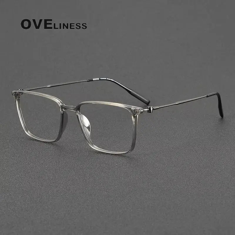 Women's Square Full Rim Titanium Prescription Glasses 28674 — view 6 | Rx Spectacle