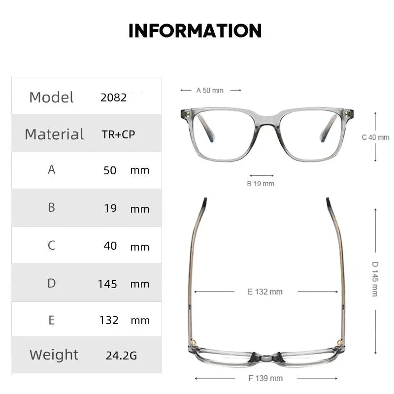 Unisex Square Full Rim Acetate Reading Glasses 2021b — view 3 | Rx Spectacle