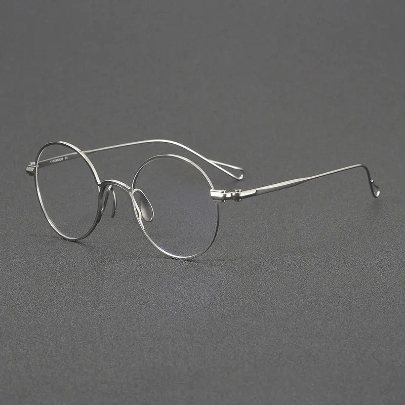 Women's Round Full Rim Titanium Prescription Glasses 942152 — view 6 | Rx Spectacle