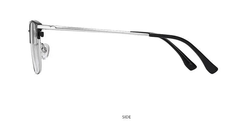 Men's Square Full Rim Titanium Prescription Glasses Yj2037 — view 13 | Rx Spectacle