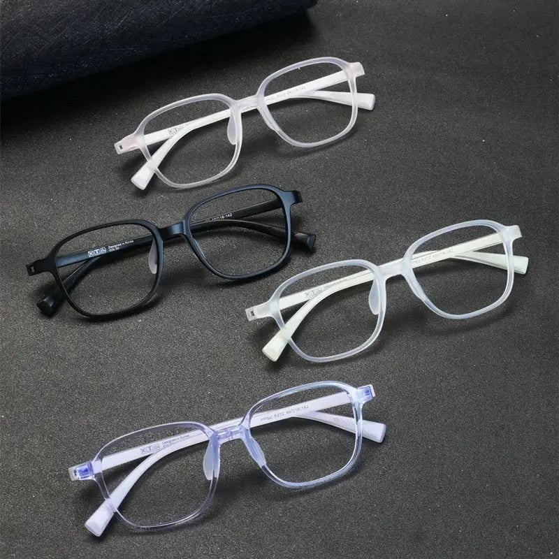 Unisex Square Full Rim Titanium Prescription Glasses P272 — view 4 | Rx Spectacle