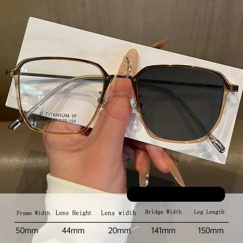 Unisex Polygon Full Rim Titanium Reading Glasses 82005 — view 4 | Rx Spectacle