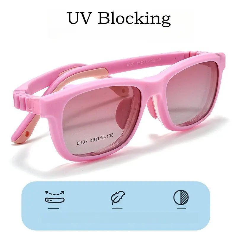 Unisex Square Full Rim TR90 Clip-On Prescription Glasses Y9137 — view 5 | Rx Spectacle