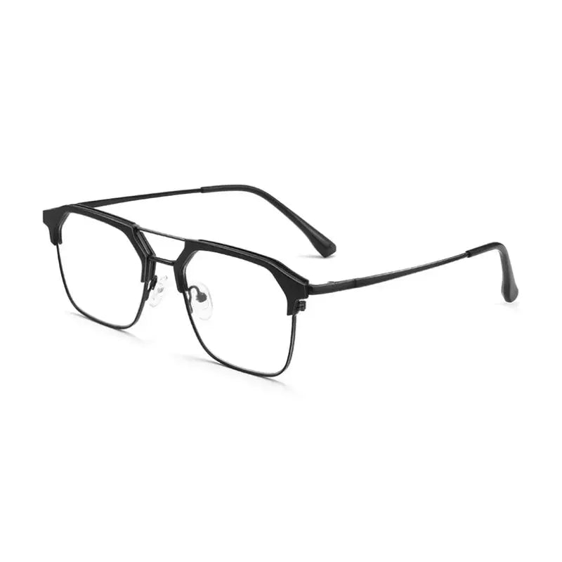 Unisex Square Full Rim TR90 Double Bridge Prescription Glasses 680874 — view 7 | Rx Spectacle