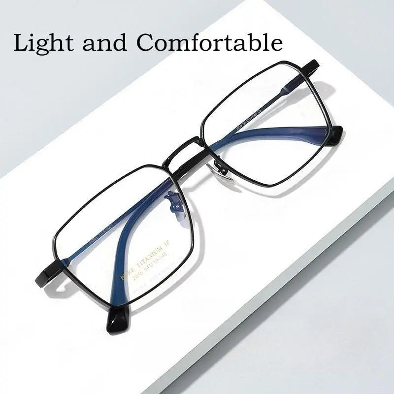 Men's Square Full Rim Titanium Prescription Glasses 205ct — view 6 | Rx Spectacle
