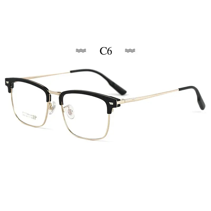 Unisex Square Full Rim Titanium Prescription Glasses 232200 — view 5 | Rx Spectacle