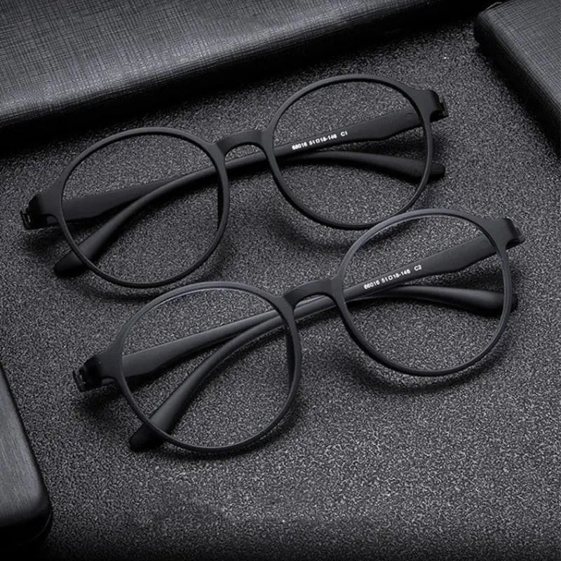 Unisex Round Full Rim Titanium Reading Glasses 66016 — view 7 | Rx Spectacle