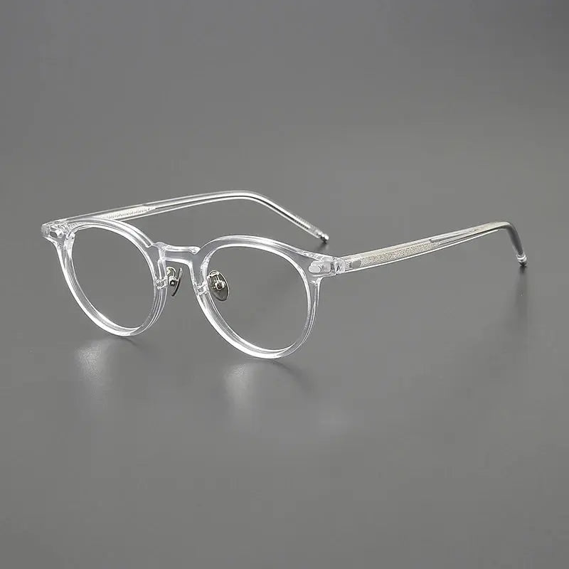 Unisex Round Full Rim Acetate Prescription Glasses 195493 — view 4 | Rx Spectacle