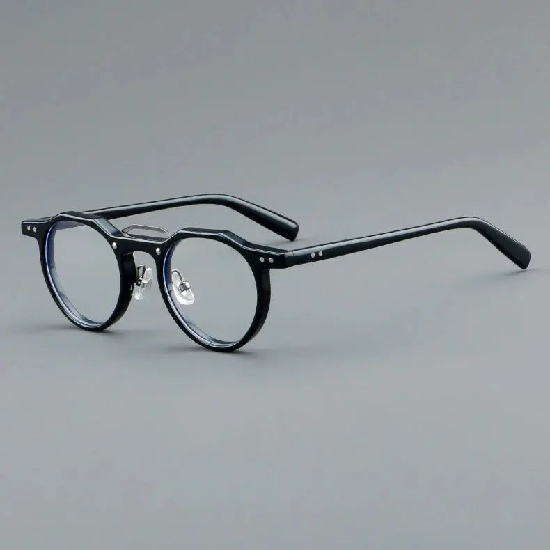 Unisex Round Full Rim Acetate Prescription Glasses Y5805 — view 12 | Rx Spectacle