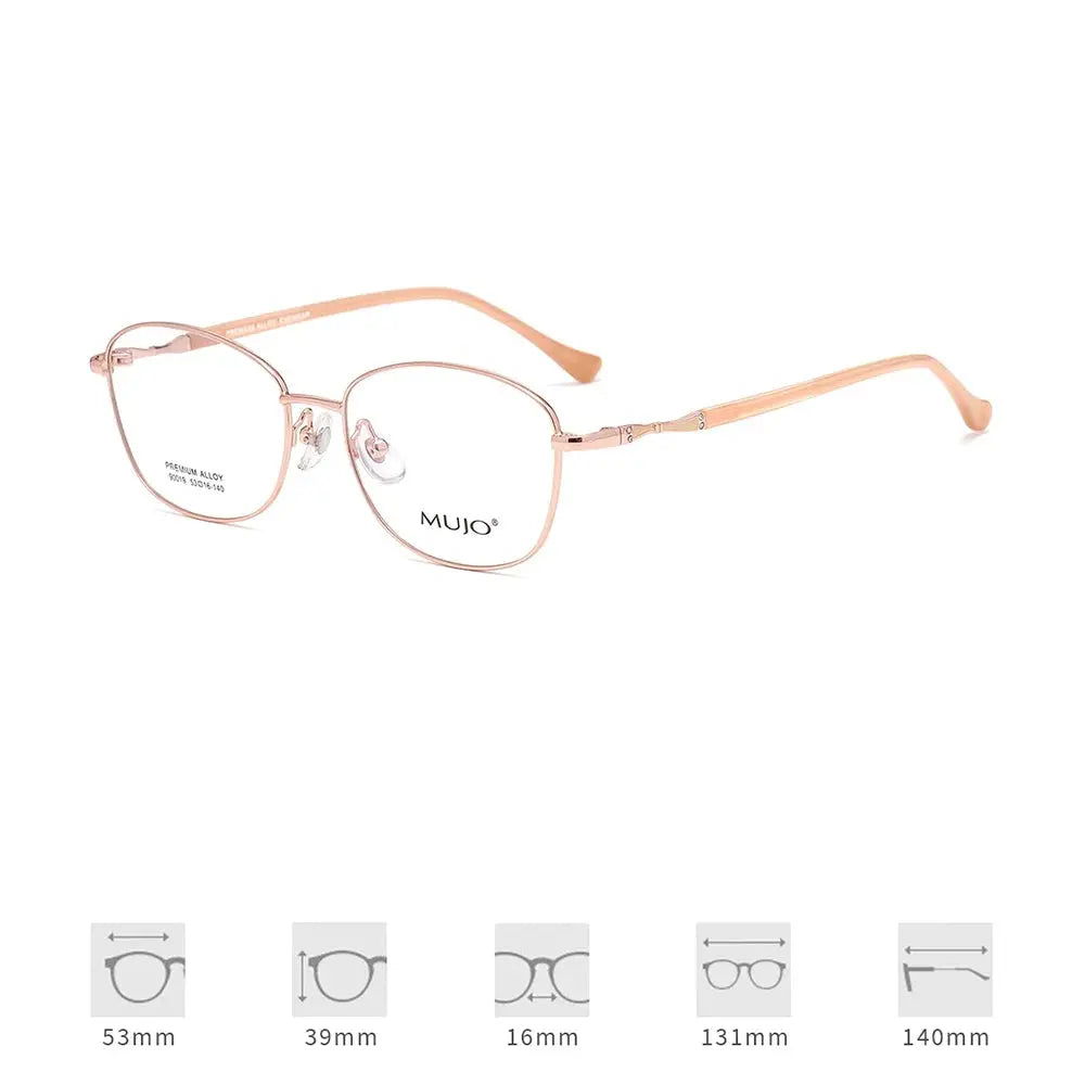Women's Oval Full Rim Alloy Prescription Glasses 900191 — view 6 | Rx Spectacle